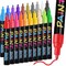20 Colors Paint Pens Paint Markers, Oil-Based Waterproof Paint Marker Pen Set, Never Fade Quick Dry and Permanent, Works on Rocks Painting, Wood, Fabric, Plastic, Canvas, Glass, Mugs